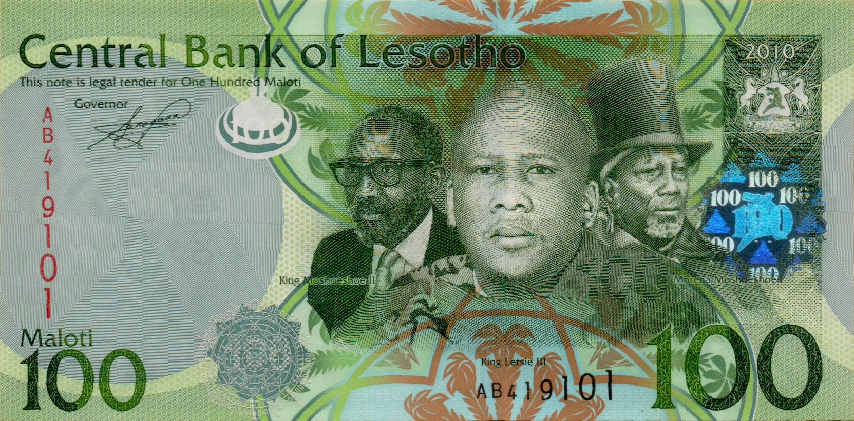 Lesotho 100 2010 UNC P-24/a